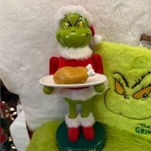 Grinch nutcracker with turkey